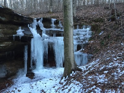 Our Frozen Waterfalls - Enjoy gorges, creeks and seasonal waterfalls on our own private 0.5 mile hiking trail