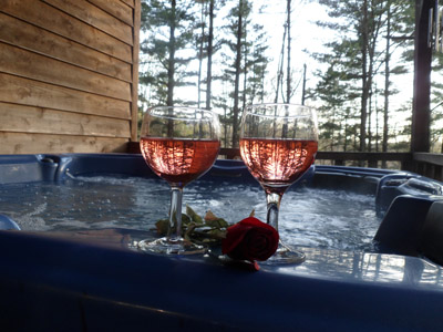 Hot Tubs - Hot tubs on covered decks at ALL cabins.