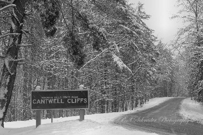 Cantwell Cliffs Entrance Sign -     For years this was my best shot of Cantwell Cliffs. It was easy enough to take, from my car window. It's what I call a drive-by shooting.
