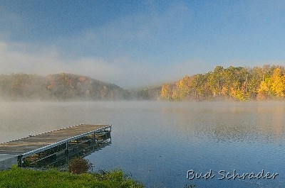 Fall Mist, Lake Logan - We were on our way to the covered bridges in Ashtabula County and decided to drive by the lake. Good choice!